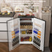 Réfrigérateur congélateur petit réfrigérateur 91 L étagères modulables design sous-comptoir 47,5 x 44,2 x 84 cm noir Aosom