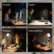 Lampe de bureau LED dimmable 5 modes de couleur 10 niveaux de luminosité port USB minuterie support pour téléphone noir Aosom