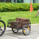Remorque pliable pour vélo en acier roues 16 pouces charge max. 40 kg avec barre d'attelage universelle Aosom