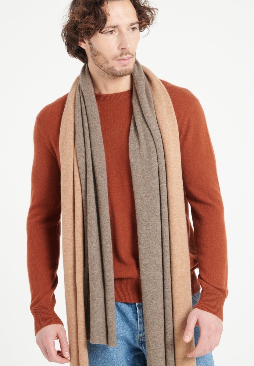 Écharpe unisex en cachemire camel - UNI 1