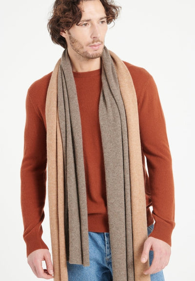 Écharpe unisex en cachemire camel - UNI 1
