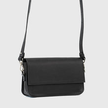 Leather Shoulder Bag - Curie  (Black)