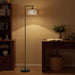 Lampadaire sur pied salon, lampe sur pied dimmable, 3 températures de couleur, télécommande, 52x33x170cm, noir Aosom