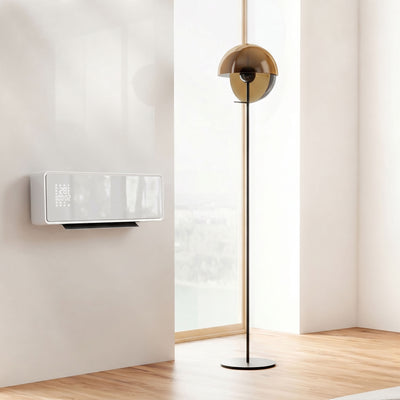 Chauffage mural en céramique 1000/2000W, radiateur électrique, ventilateur, thermostat, minuterie, 54x18,7x12,3cm, blanc