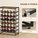 Casier à bouteilles pour 30 bouteilles, étagère à vin avec 6 niveaux, style industriel, 59x30x88,5cm, brun rustique Aosom
