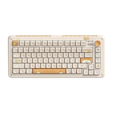 Iqunix zx75 sunset ponder wireless mechanical keyboard (light yellow, US layout (QWERTY), Iqunix silent rose, 75%, RGB LEDs, hot-swappable, double-shot PBT, 2.4GHz | Bluetooth 5.1 | USB-C)