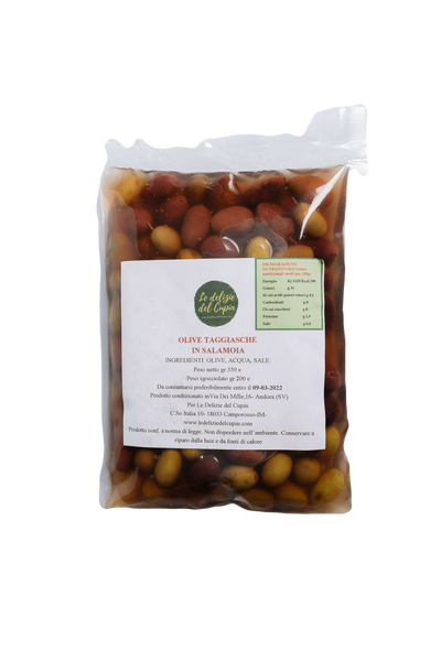 Olive 100% Taggiasche in Salamoia 180gr