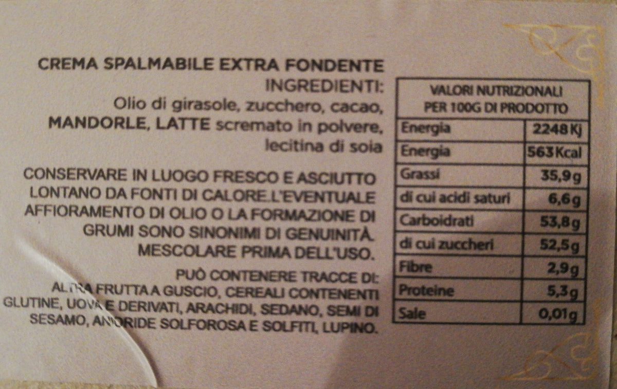 Cupin di Crema spalmabile extra fondente 200gr