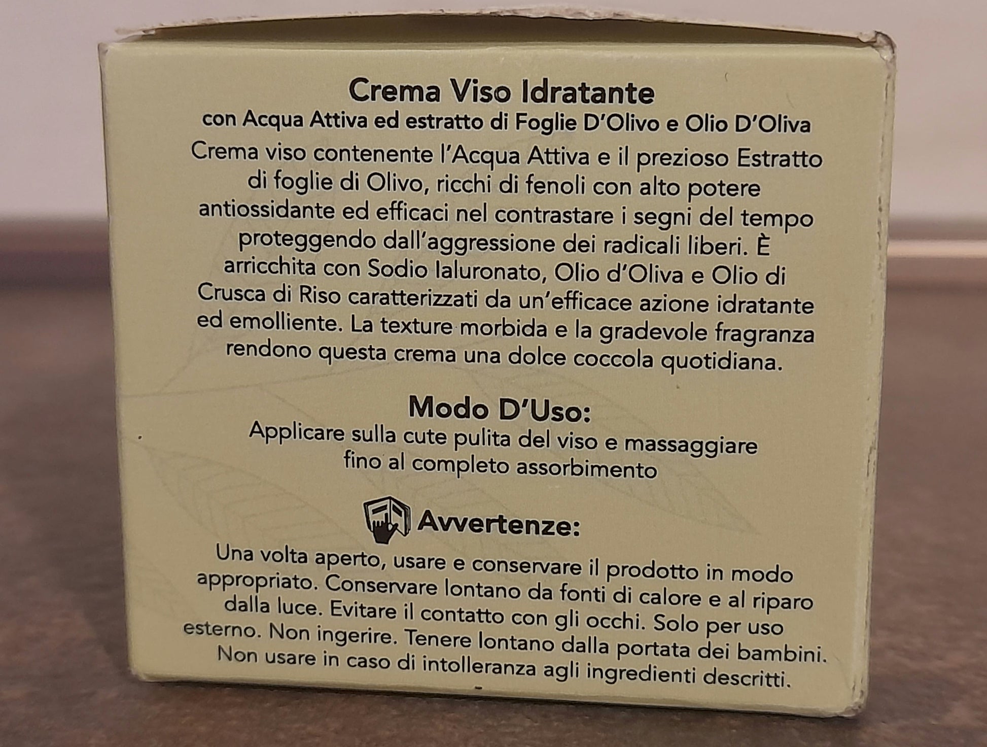 Crema viso idratante alle foglie di ulivo 50ml