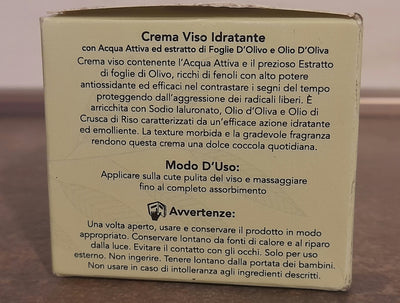 Crema viso idratante alle foglie di ulivo 50ml