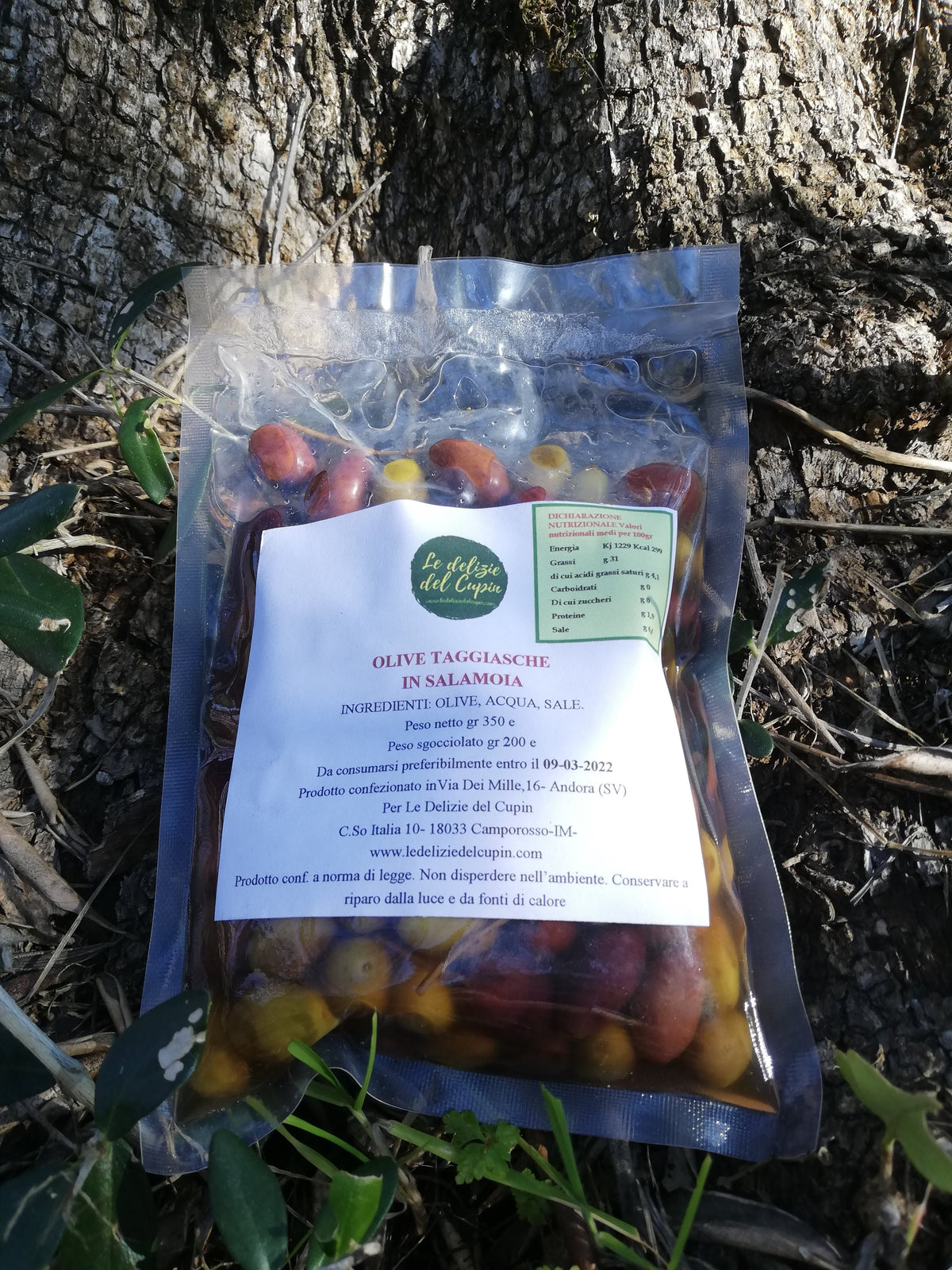 Olive 100% Taggiasche in Salamoia 180gr