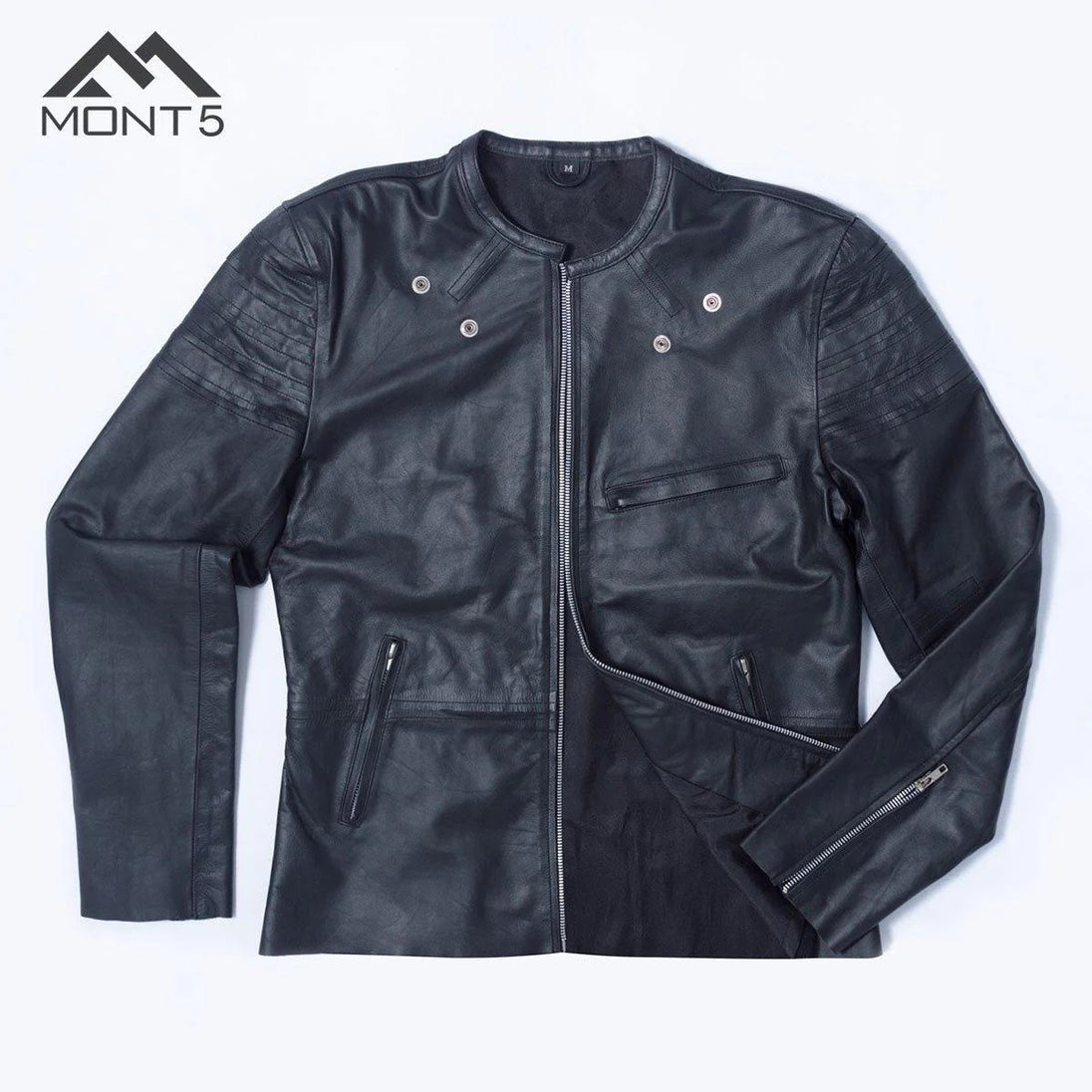 MONT5  Karakoram Perfect Fit Men Leather Jacket Gear Hikes