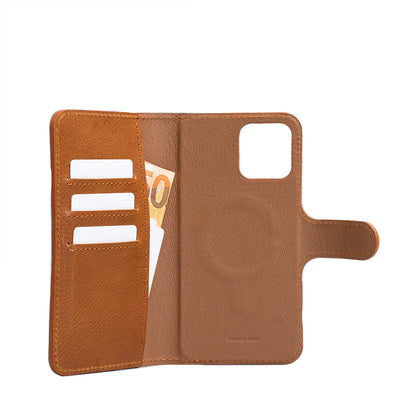 Full-Grain Leather Folio Case Wallet for iPhone 12/13 Series with MagSafe - Classic 4.0