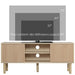 Meuble TV support TV pour télévision jusqu'à 50 pouces 2 portes coulissantes et 2 niches avec passe-câbles - 115 x 40 x 49 cm Aosom