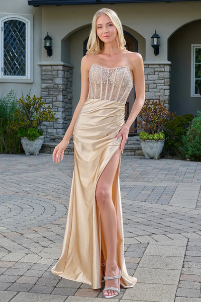 Elegant Embellished Formal Long Special Occasion Gown Detailed GLGL3679
