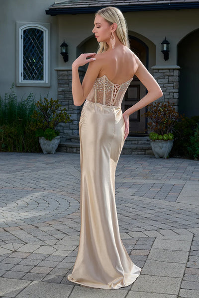 Elegant Embellished Formal Long Special Occasion Gown Detailed GLGL3679