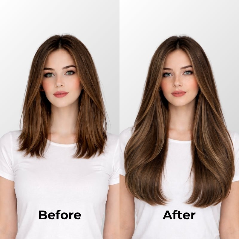 Honey Blonde Balayage (1A/1A+4Q) Butterfly Weft Hair Extensions (100g-150g)
