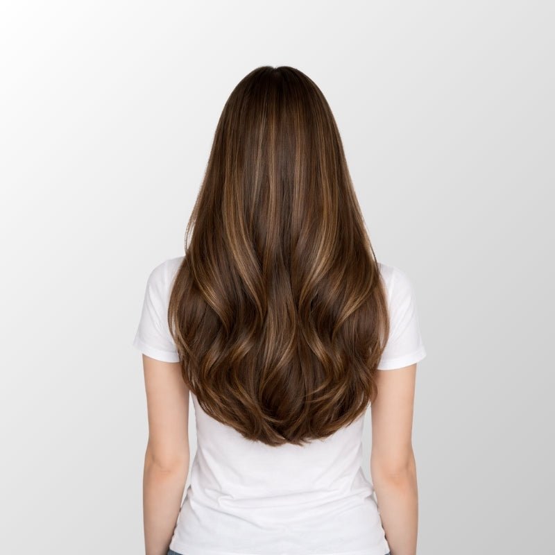 Honey Blonde Balayage (1A/1A+4Q) Butterfly Weft Hair Extensions (100g-150g)