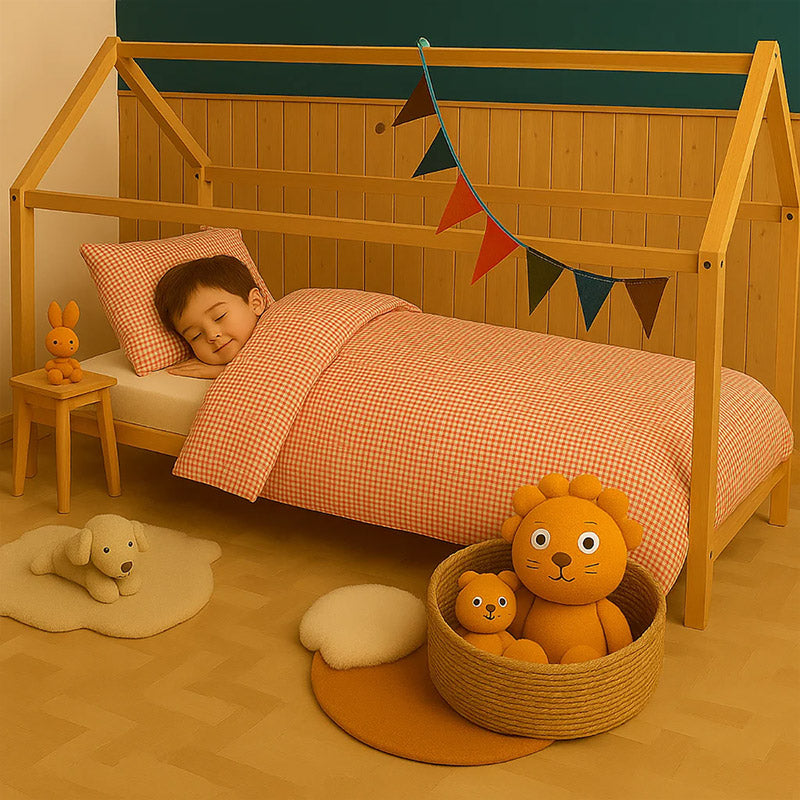 Housse de Couette en Coton Bio Vichy