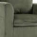 Fauteuil de salon en velours côtelé, canapé 1 place rembourré avec assise large et coussin à ressorts, 83x74x87cm, Vert Aosom