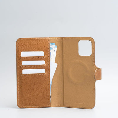 Full-Grain Leather Folio Case Wallet for iPhone 12/13 Series with MagSafe - Classic 4.0