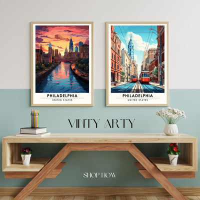 Impression Philadelphie | Impression de voyage Philadelphie |  poster Philadelphie