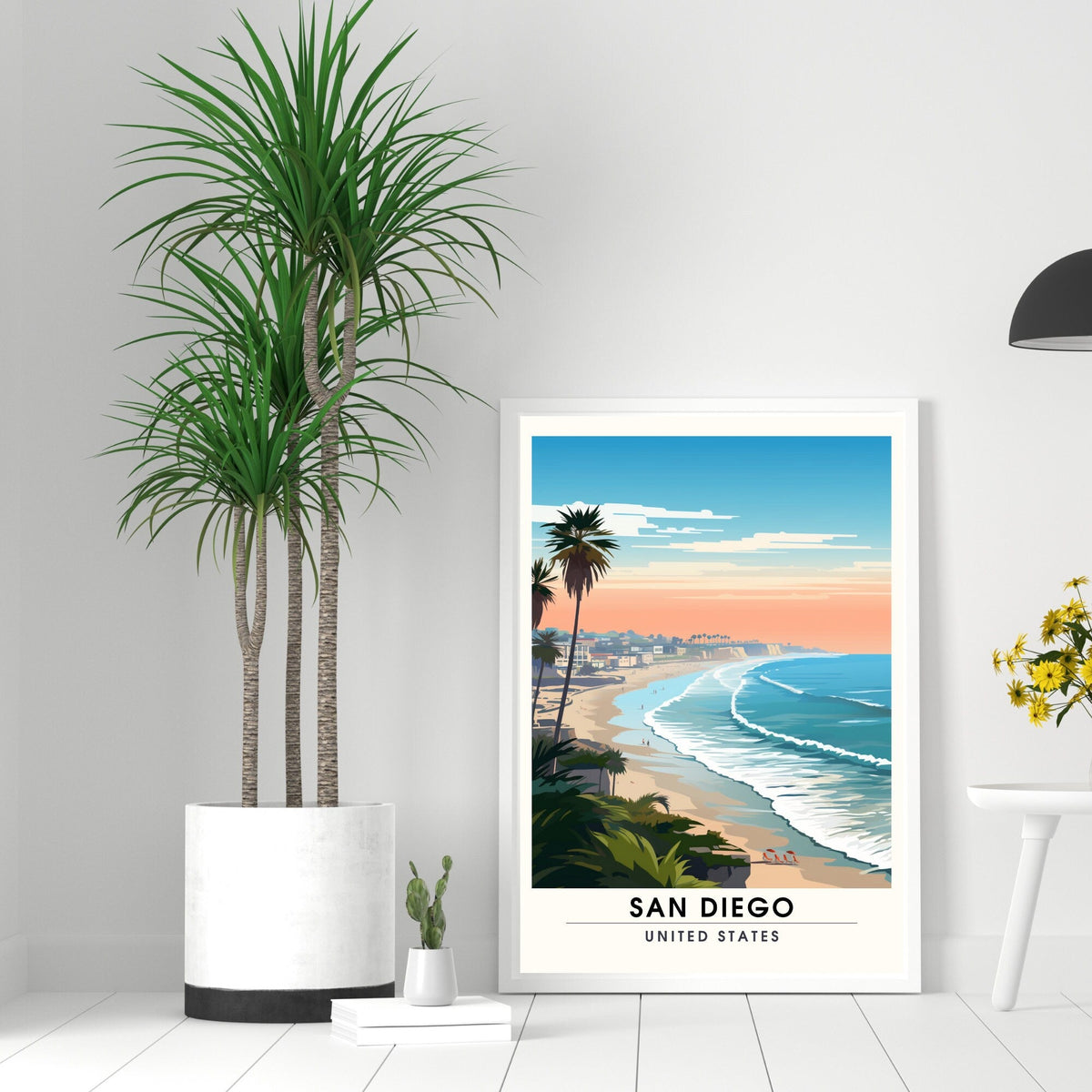 Impression San Diego, USA | Poster de voyage San Diego  | Vue sur mer