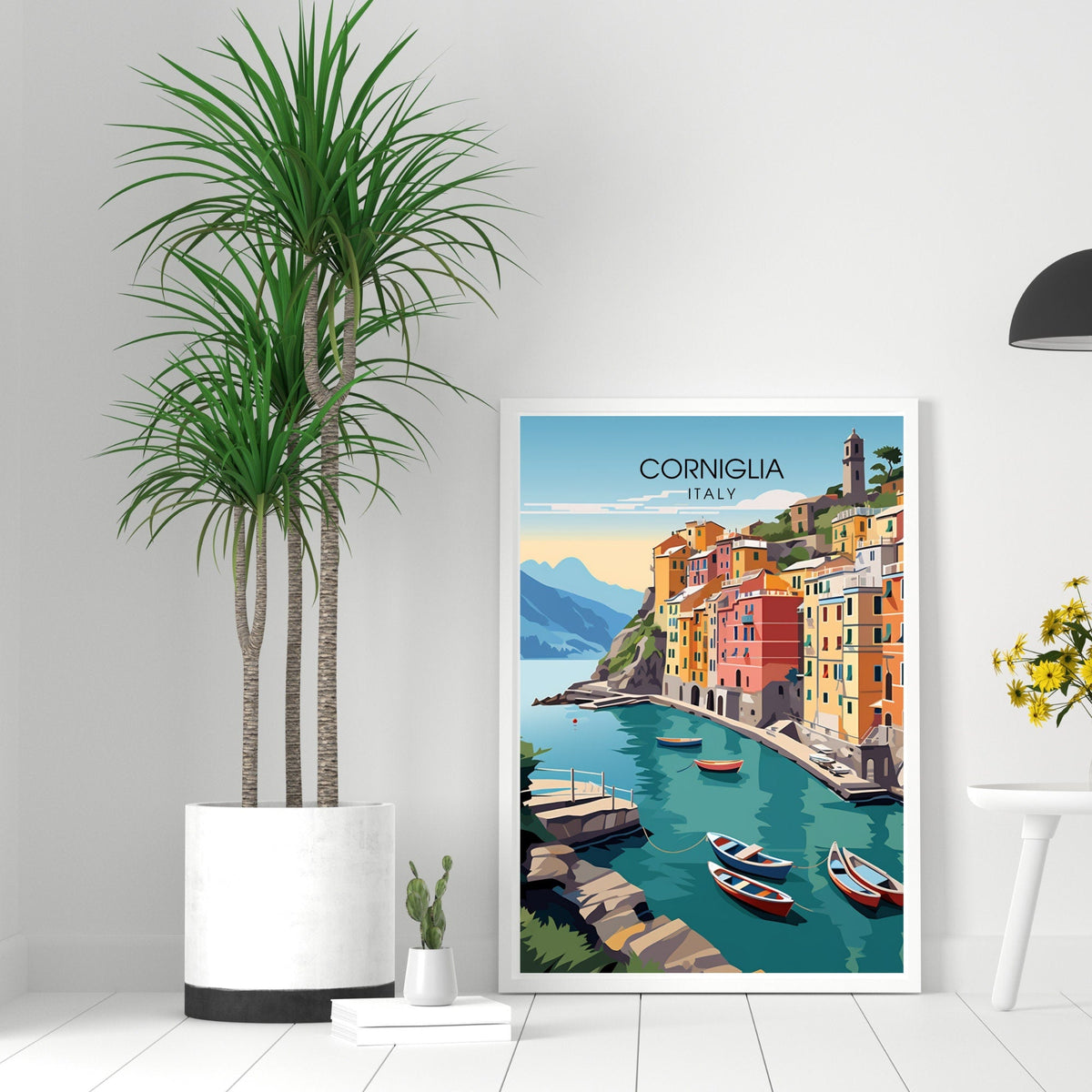 Affiche Corniglia, Italie | impression  de voyage Corniglia | affiche de voyage Cinque Terre | Affiche de voyage Italie