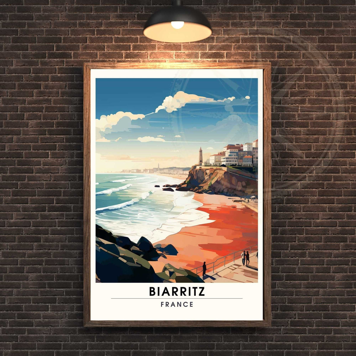 Affiche Biarritz  - impression de voyage Biarritz, France - Vue sur la plage de Biarritz