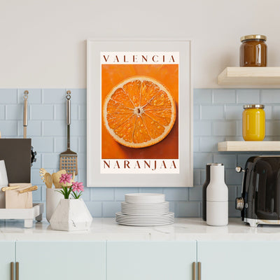 Affiche Orange de Valence  - impression de voyage Valence - affiche Orange de Valence, Espagne - Affiche fruit