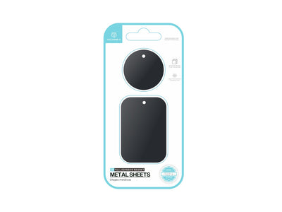 Techancy Adesivo Metálico Para Telemóveis Ti2216 Preto Para Suportes Magnéticos De Telemóveis E Capas Com Aderência