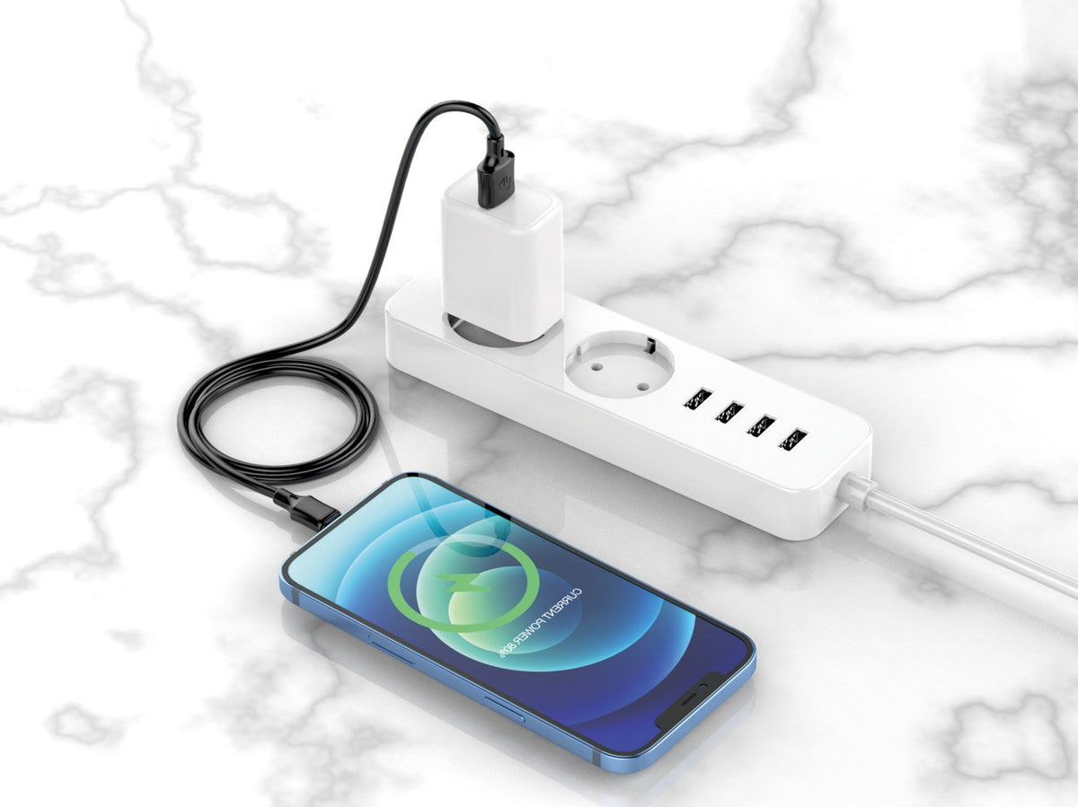 Techancy Cabo De Carregamento 3m Usb- Lightning Preto TB1672, Carregamento Rápido De 2,4 A, Carregamento De Longo Alcance 3m