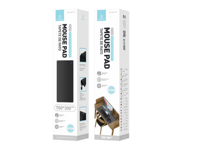Tapete para rato Techancy 30 x 70 cm, TW2771, borracha antiderrapante, adequado para jogos de PC, preto