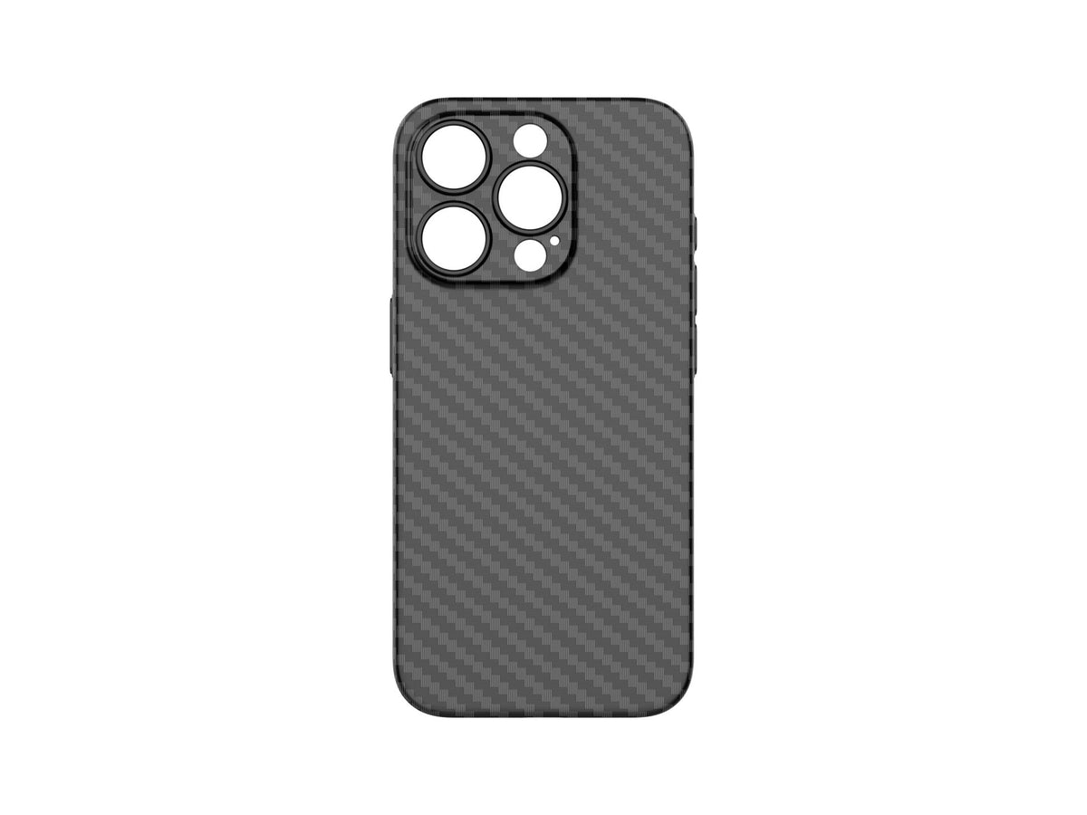 Techancy Capa Para Telemóvel Ultra Fina Em Fibra De Carbono KX5603, Compatível Com Iphone 15 Pro Max, Material Pp De 0,5 Mm.