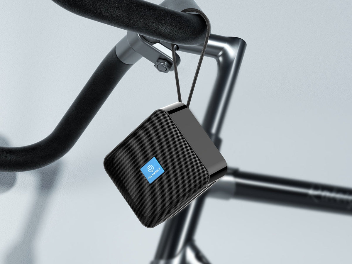 Techancy Mini Bluetooth Audio Black TH2621 Com Bateria Incorporada Suporta Ligação Sem Fios 5.0/Tf/U Disk/Aux