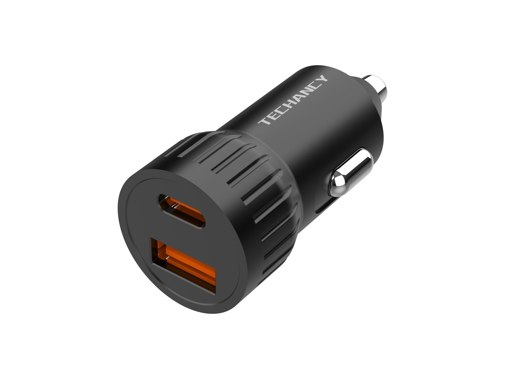 Techancy Carregador de carro 52.5W USB A e USB C PD PPS QC3.0 TC6430 Carregamento rapido 12V 24V Preto