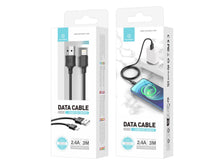 Techancy Cabo De Carregamento 3m Usb- Lightning Preto TB1672, Carregamento Rápido De 2,4 A, Carregamento De Longo Alcance 3m