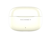 Techancy Auriculares Bluetooth TWS Wireless 5.4 KP2715 Microfone HD Toque inteligente USB C para Android iPhone Creme