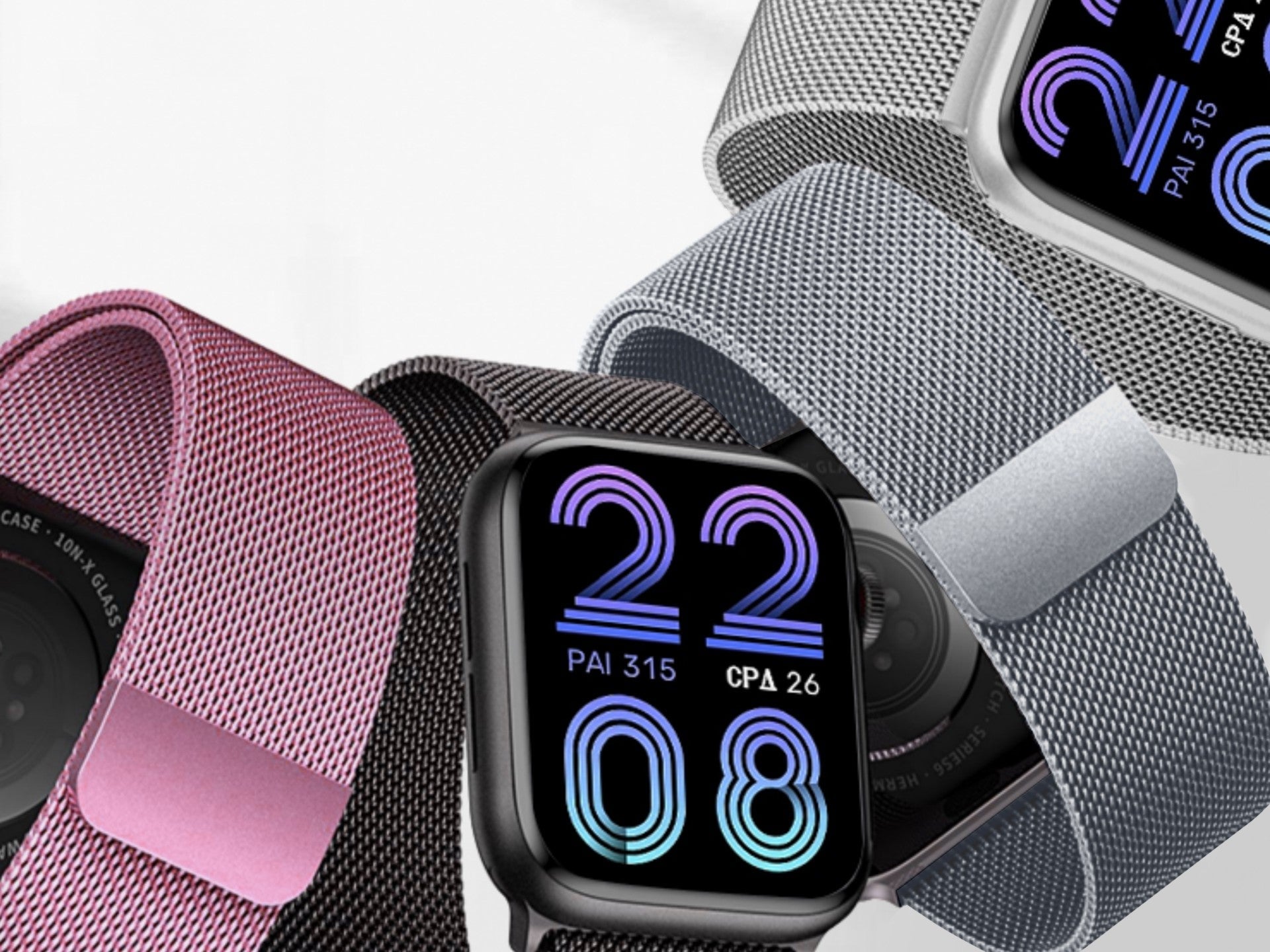 Techancy Faixa Metálica Magnética Rosa KC2123, Faixa De Substituição, Compatível Com Apple Watch Series: 49mm，