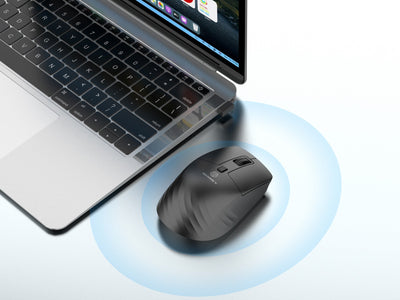 Techancy Rato Sem Fios 2.4G TJ6124 com Recetor USB, Plug and Play, Botoes Silenciosos, DPI 800/1200/1600, Preto