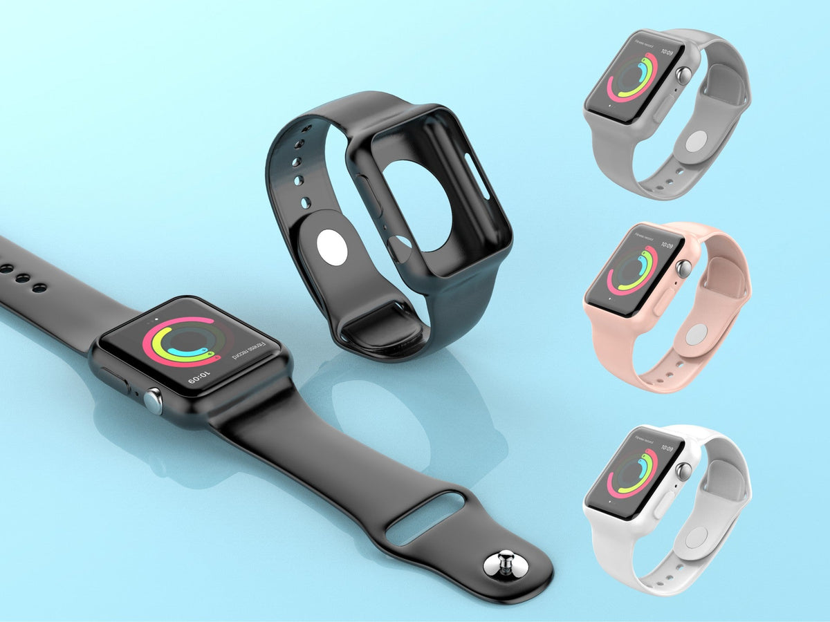 Pulseira totalmente adesiva para relógio Techancy, KC2112, compatível com Apple Watch 38-40 mm, cinzenta