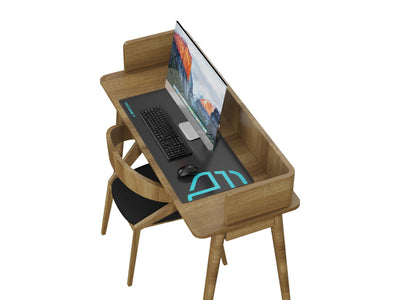 Tapete para rato Techancy 40 x 90 cm, TW2775, borracha antiderrapante, adequado para jogos de PC, preto