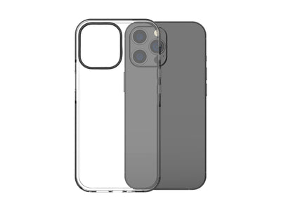 Capa transparente para telemóvel Techancy New Acrylic, KX5602, compatível com iPhone 13, transparente + Preto