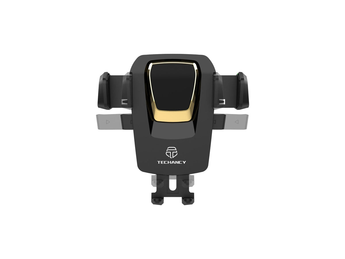 Techancy Suporte Para Telemóvel Com Ventosa Para Automóvel Preto/Dourado Ti2188, Bloqueio Com Um Toque, 4-7,2 Polegadas