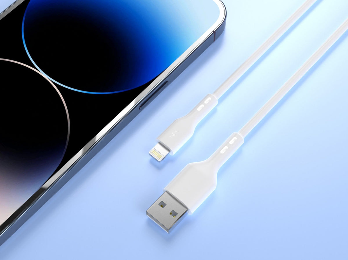Techancy Fast Charge Cabo de Dados Usb-Lightning TB1774, 1m, 5a Super Fast Charge, Transferência De Dados, Branco