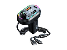 Techancy Leitor De Mp3 Para Automóvel  TE0869, Cabo 2 Em 1, Carregamento Rápido Pd25w, Efeito De Luz Fria