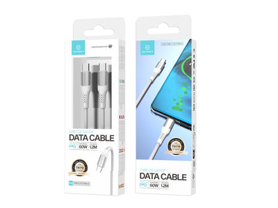 Techancy Cabo De Dados Pd De Alta Velocidade TB1719, Carregamento De Tipo C Para Tipo C 60wpd, Cabo Entrançado De 1,2m