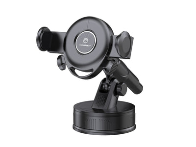 Suporte adesivo para telemóvel para carro Techancy, TI2275, interruptor de um toque, preto