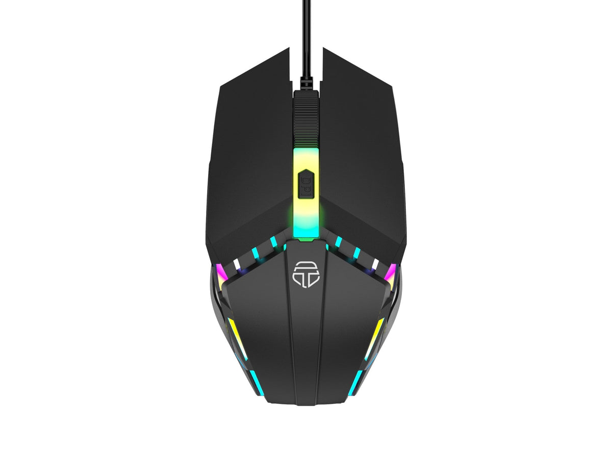 Techancy Gaming Mouse TJ6105, 1,5m, Com Led, Comutação De Dpi De 3 Velocidades, Roda De Deslocamento Antiderrapante