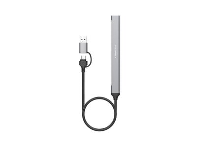 Hub USB Techancy 2 em 1 USB-C + USB 3.0, KT2903, 7 portas USB 3.0, cinzento